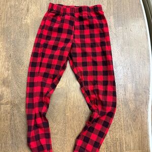 Red and Black Plaid Leggings